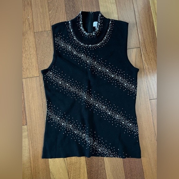1. Vintage Gantos embellished sequin sweater vest - Picture 1 of 8